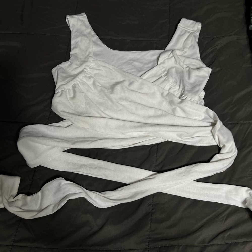 Wrap around tie crop top